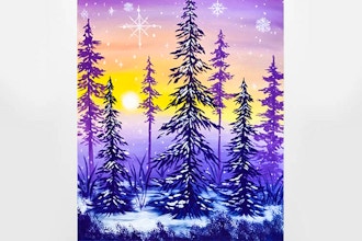 Paint Nite: Winter Forest Sunset